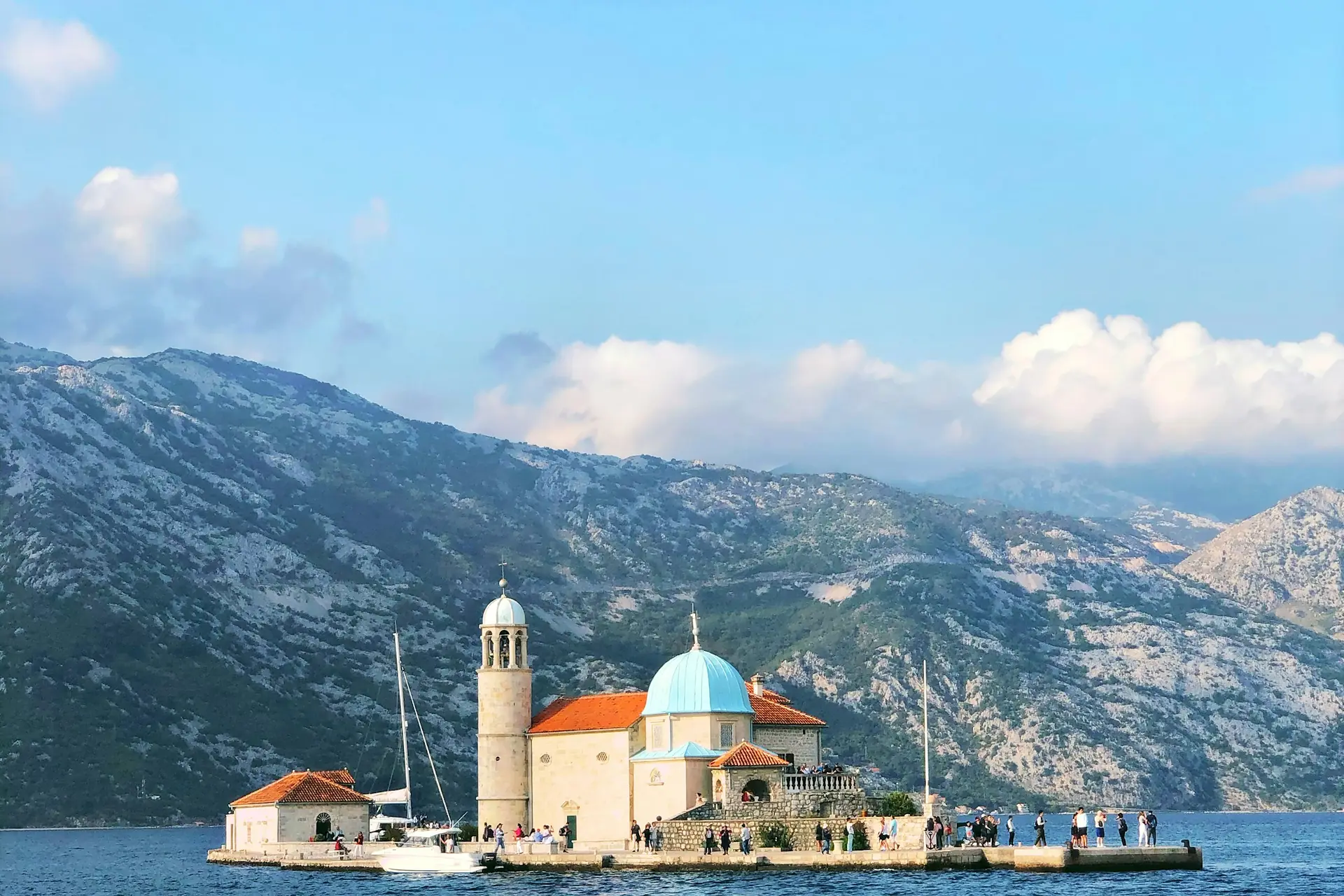 The Bay of Kotor near the Herceg Novi headquarters